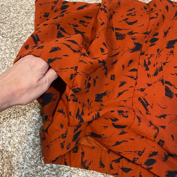 Printed circle skirt in Rust and black - Picture 3 of 4